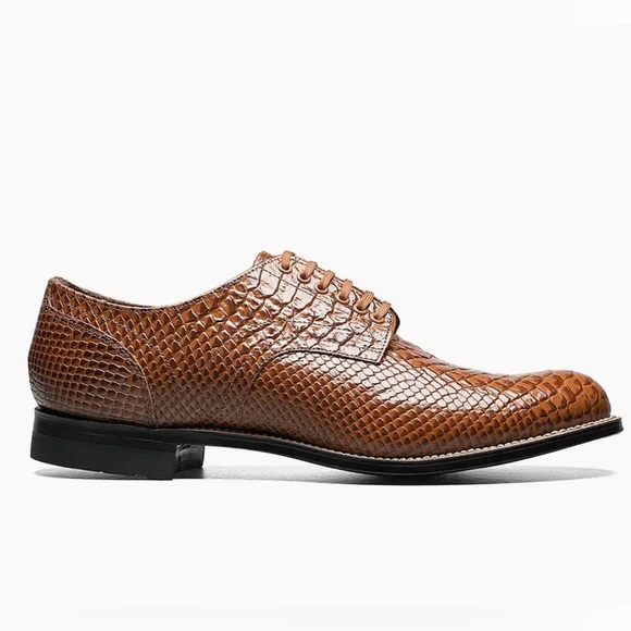 ??Stacy Adams - MADISON Anaconda Plain Toe Oxford - Tan 9D main image 6